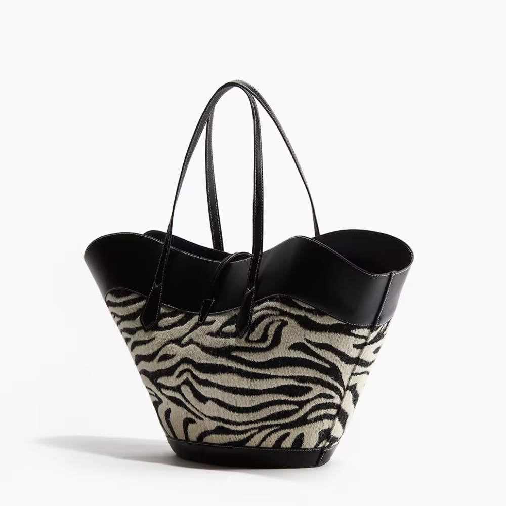H&M Black and White Zebra Print Shopper Bag - Picture 5 of 11